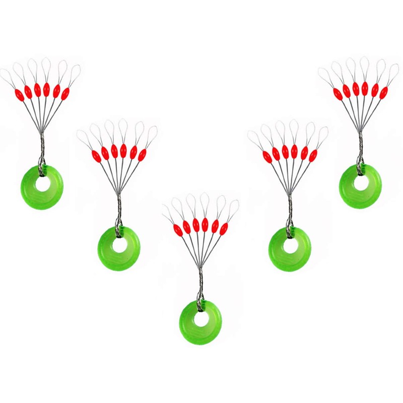 300/600pcs Fishing Bobber Stopper,6 in 1 Float Sinker Line Stops,3