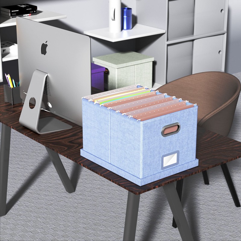 2 Pack File Storage Organizer, Filing Box, Portable File Box