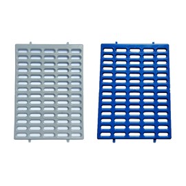 Saguaro Acres Rabbit and Small Animal Cage Resting Mat for Wire Floored Cages 2 Pack (Blue & Gray)