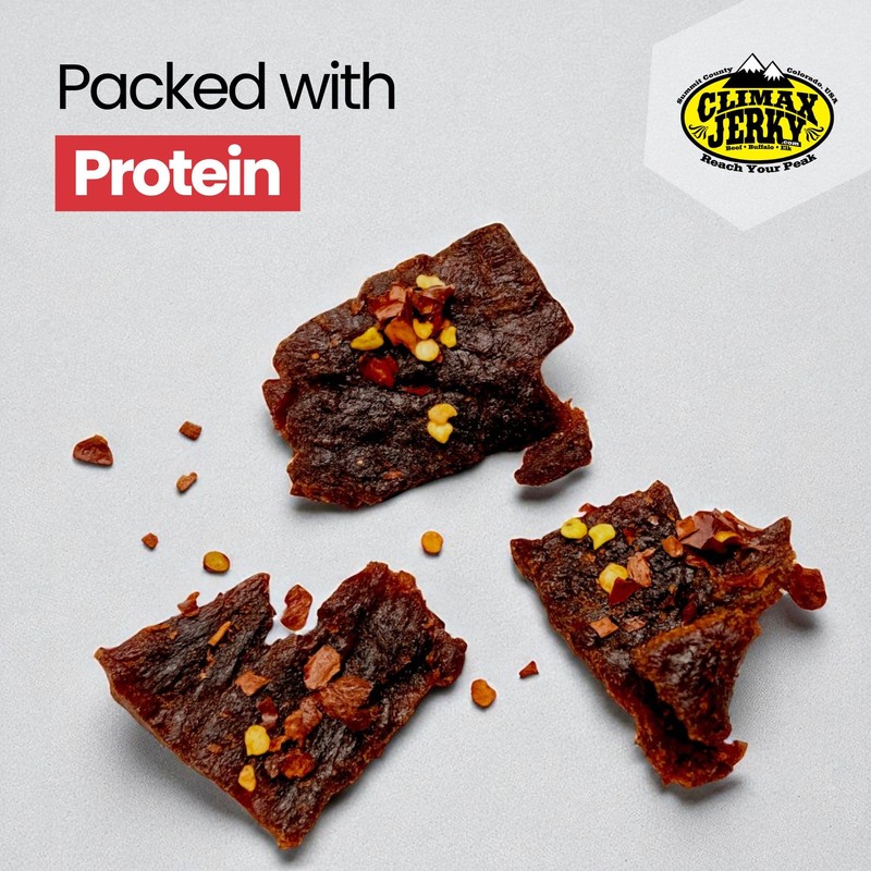Climax Jerky Dehydrated Beef Jerky Assorted Flavors and Sizes (8