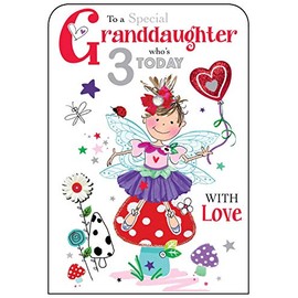 Granddaughter 3rd Birthday Card