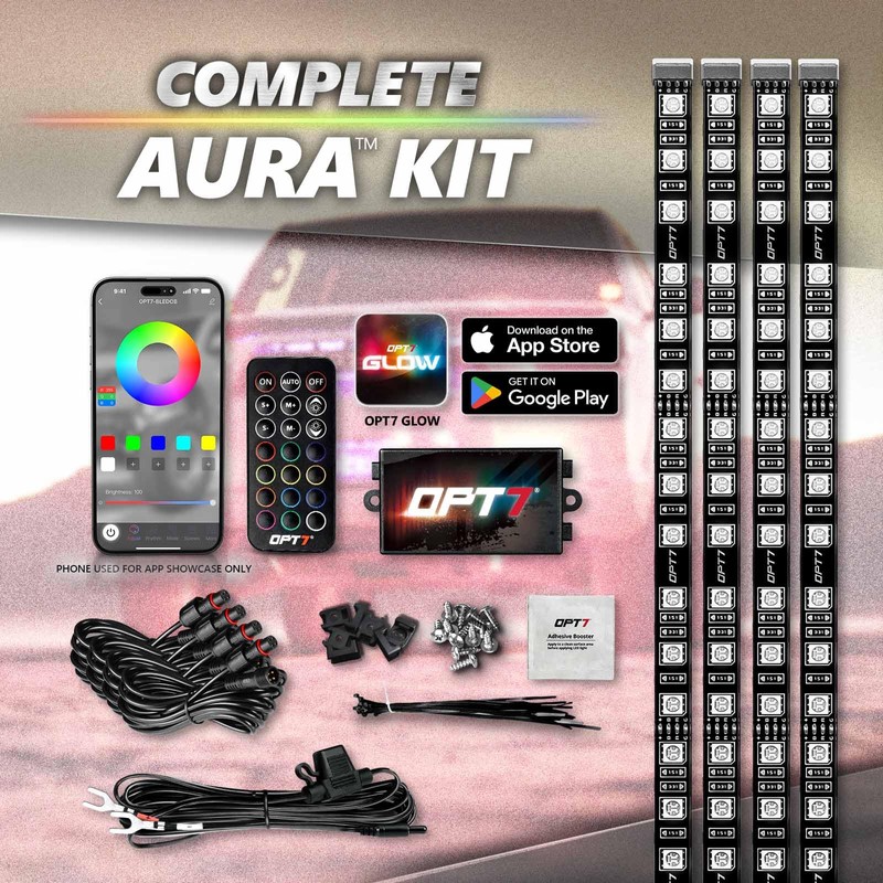 OPT7 Aura Pro RGB LED Grille Lights with App &