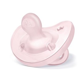 Chicco PhysioForma® Chupete de una pieza 100% silicona suave para bebés de 0 a 6 meses, sin BPA y látex, funda reutilizable, colección de primavera, paquete de 4