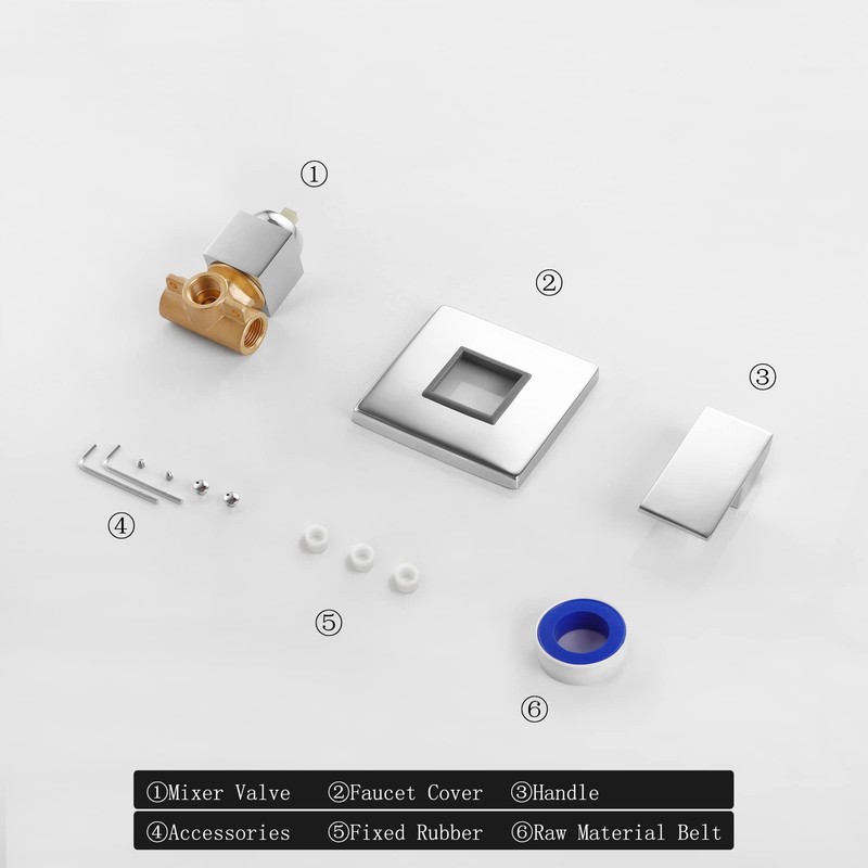 SKOWLL Shower Valve Kit Wall Mount Shower Mixing Valve Kit