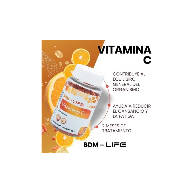 2x1 Vitamina C Suplemento Alimenticio Bdm Lab Sabor Sin Sabor