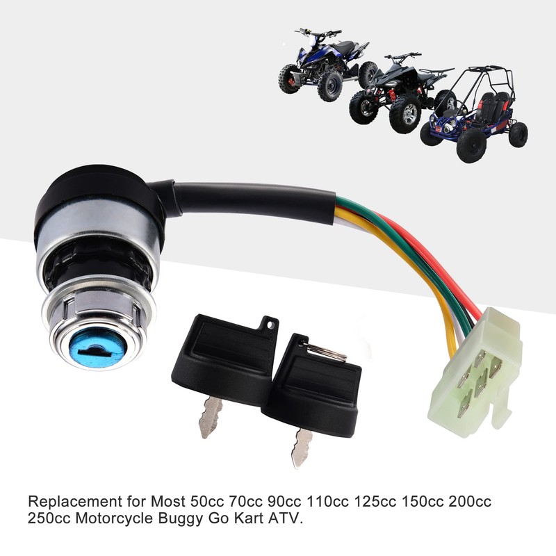 GOOFIT 5 Wire 5 Pin Key Ignition Switch Replacement for