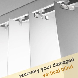 Vertical Blind Repair Vane Savers, Electroplated Vertical Blinds Repair Kit, Vertical Blind Repair Clips, Metal Vertical Blind Repair Tabs for Vertical Blinds Replacement Slats (20 PCS)