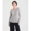 NAADAM Cashmere Boatneck Sweater, Cement, 1X