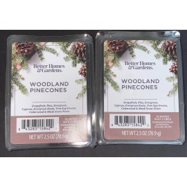 Better Homes & Gardens WOODLAND PINECONES Wax Melts / 2 Packs / 2.5 oz Each