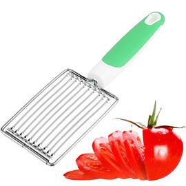 MenYiYDS 1 PCS Potato Slicer, Slicer with Handle, Tomato Slicer, HAM and Fruit Slicer, Luncheon Meat Slicer (Green)