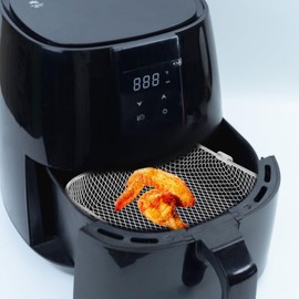 Ciieeo Square Air Fryer Basket Stainless Steel Replacement with Handle for Even Cooking Multi-purpose Baking Frying for French Fries Fried Chicken