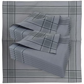 ggm Bundeswehr Men's Handkerchiefs Fabric 100% Cotton Size 50 x 50 cm, grey