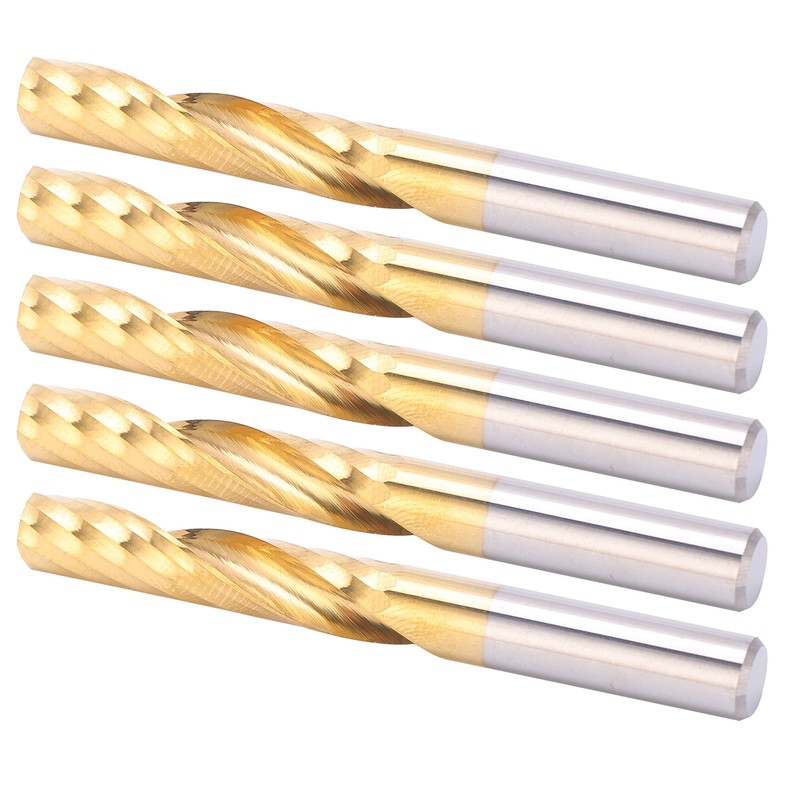 5pcs Professional CNC End Mill Metal Spiral Router Bit Milling
