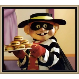 1970's McDonalds Restaurant THE HAMBURGLAR 4 Inch Vinyl STICKER Toolbox/Man Cave