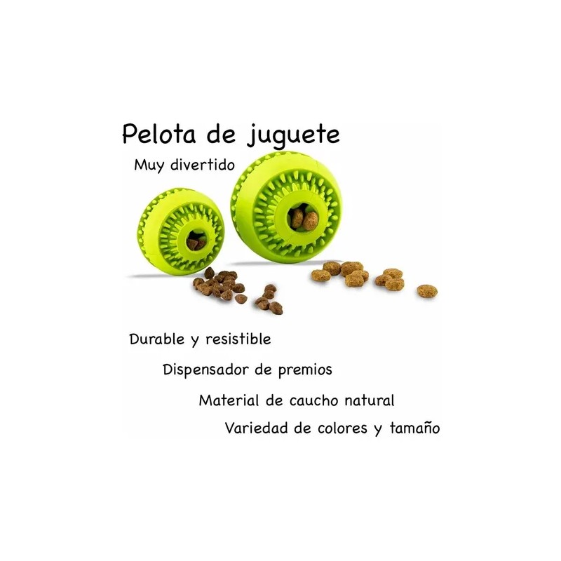 Comedero Pelota Para Perro Mr Wuff Juguete Rellenable Caucho Natural