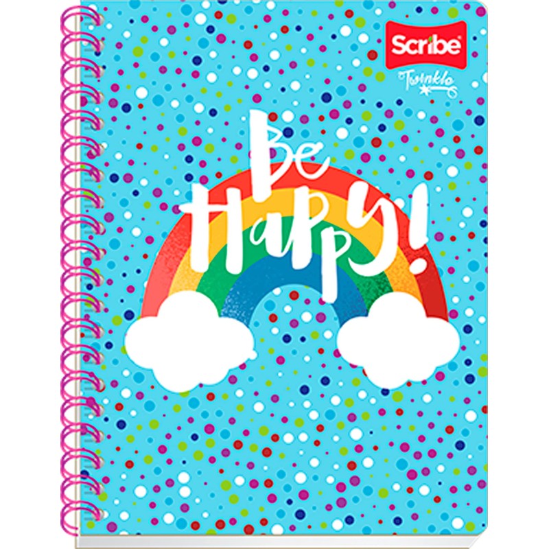 Scribe, TWINKLE, Cuaderno Profesional Espiral Doble de Pasta Semi Rígida,