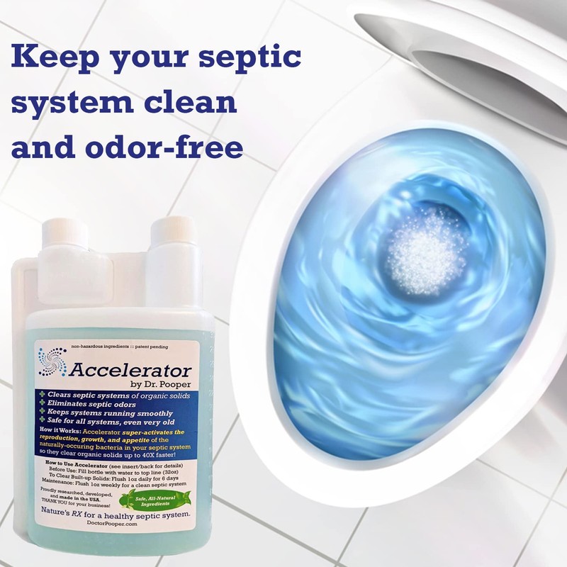 Dr. Pooper Accelerator Septic Tank Treatment - Environment-Friendly Septic System