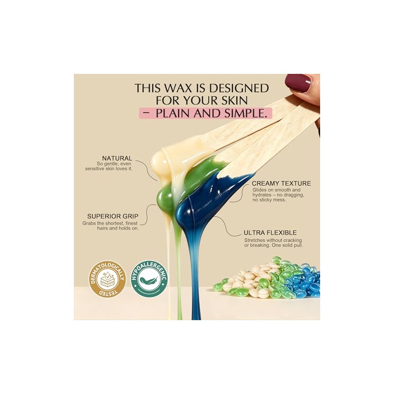 GIRLEARLE Premium Digital Waxing Kit for Home Hair Removal
