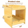 2 Tier Pull Out Cabinet Organizer 14''W×21''D×16.2''H Heavy Duty Slide