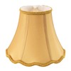 Saangseon Bell Lamp Shade, Scalloped Golden Fabric Lampshade Replacement, Softback,