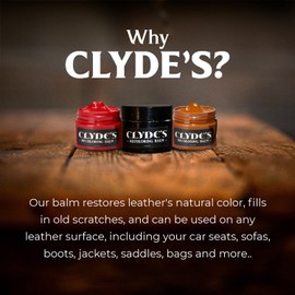 Clyde's™ Leather Recoloring Balm | Non Toxic Leather Color Restorer for Furniture, Car Seat, Tack | 21 Colors of Restoration Leather Dye (Grayish White, 50ML)