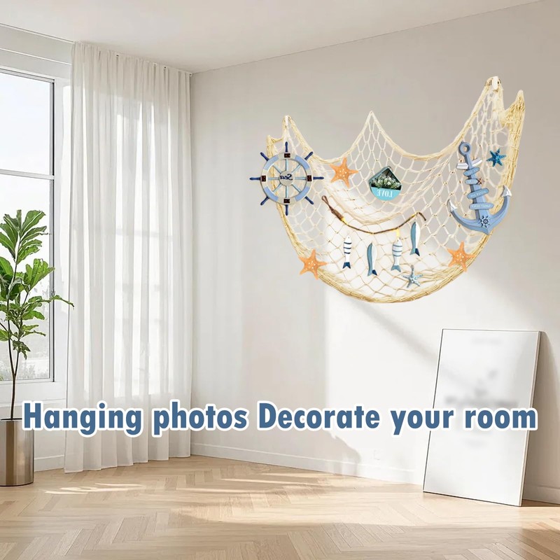 6Pcs Fishing Net Decorative - Fish Net Decorations Decorative Netting