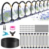 Garden Irrigation System 65FT with 20Pcs Adjustable Copper Nozzles