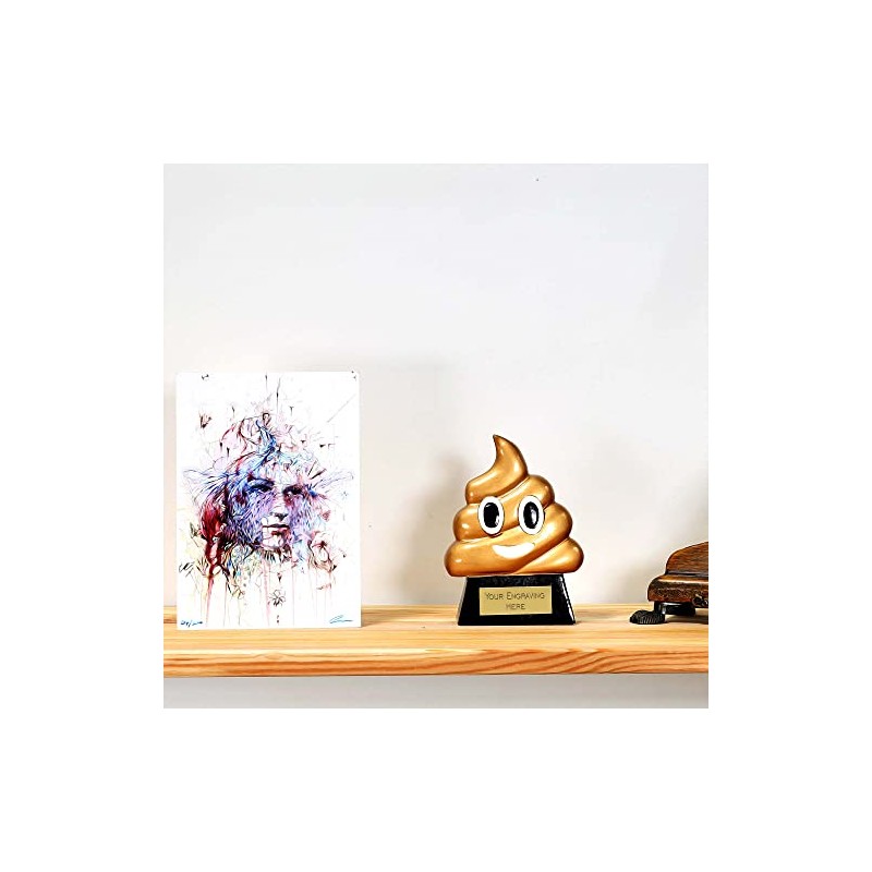 Trophies Plus Medals Novelty Golden Emoji Award 11cm (4 3/8")