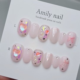 Super Prism [Handmade Nail Tips] Emily Nail - Mini Short Oval / 수퍼프리즘 [수제네일팁] 에밀리네일 - 미니숏오발