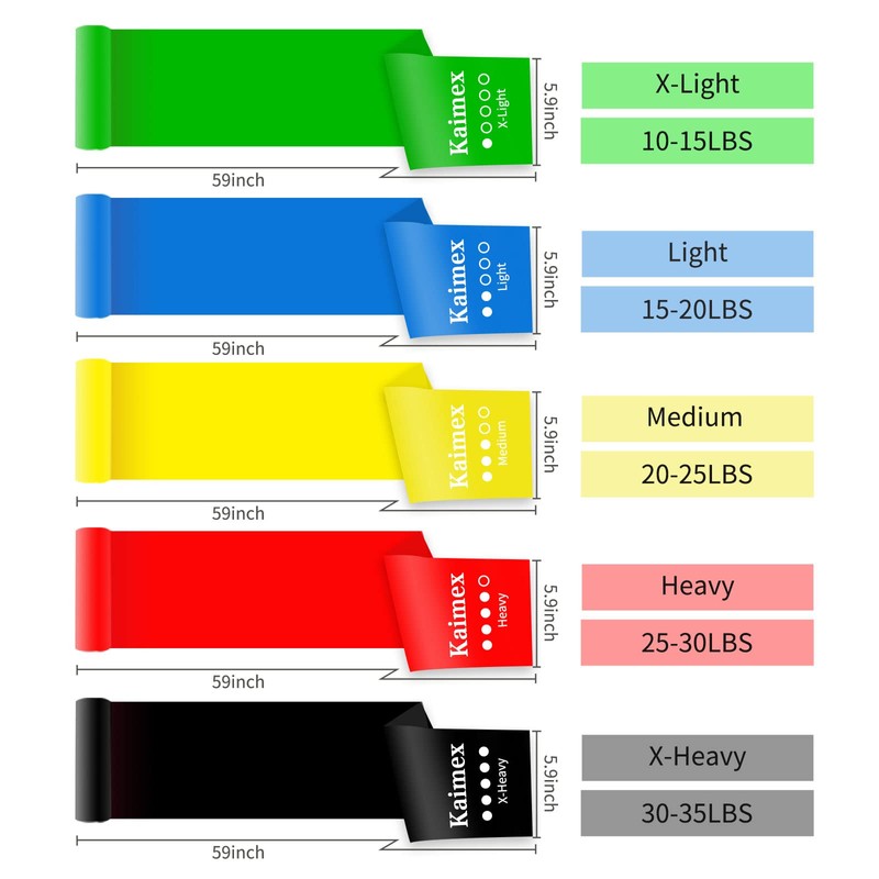 Kaimex Resistance Bands Exercise Bands Workout Bands Elastic Bands Stretch