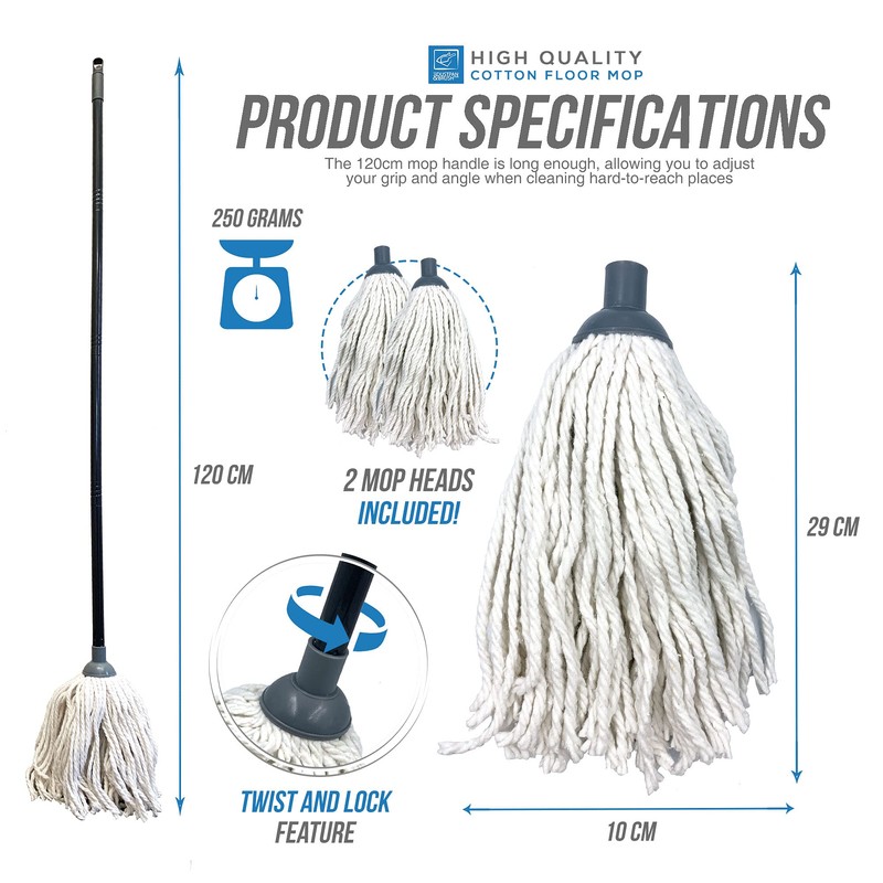 Cotton Floor Mops High Quality Mop System with Super Absorbent