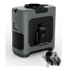 Minlebao 10000mAh Portable Fan Rechargeable, Waist Fan Clip On with 5 Speed 16000RPM Airflow, Hands-Free Hanging Neck Fan Up to 40H Working Time, Mini Belt Shirt Body Fans for Camping Travel （Grey）