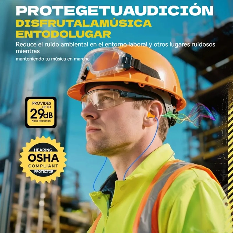Audfonos Bluetooth De Seguridad Industrial Tapones Conchas Auditivas Con Micrfono