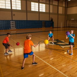 Champion Sports Rhino Playground Balls 8.5"D - Two Ply, Nylon Wound, YELLOW