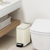 Cesun Small Bathroom Trash Can with Lid Soft Close, Step
