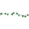 St. Patrick's Day Shimmering Shiny Green Shamrock Tinsel Wire Garland