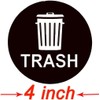 Recycle Sticker Trash Bin Label 8 Pack-4"x4"-Waterproof Organize & Coordinate