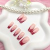 24Pcs Press on Nails Long Square Fake Nails with Red