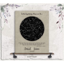 Celestial Marriage, Custom Star Map, LDS, Elder quote, In the Beginning, Night Sky Print, Wedding Gift, Astronomy Gift, Mormon #1735