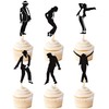 Blumomon 30 pezzi Toppers per cupcake danzere jazz con glitter