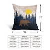 Kawani Bear Sun Mountain Pillow Covers 18x18 Inch Set of