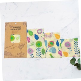 Mobestech 6pcs Beeswax Food Wraps Organic Cotton Reusable Cloths for Food Storage Preservation Wraps for Home Bakery Cafe and Restaurant Use