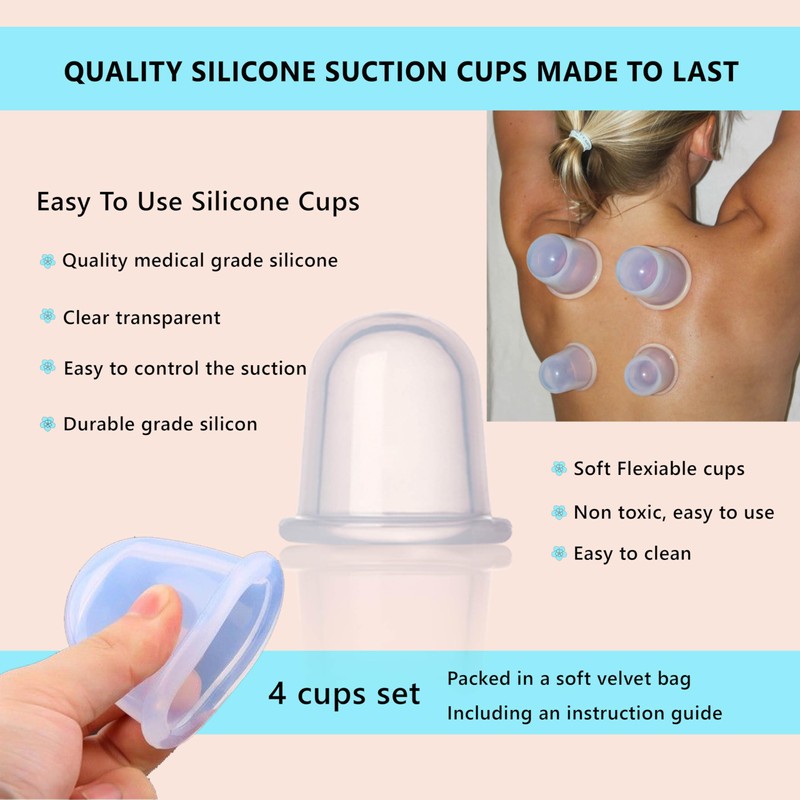Cupping Kit for Massage Therapy - by DoSensePro, Cupping Set