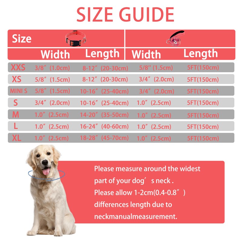 Maiiu Reflective Dog Collar with Safety Locking Buckle, Adjustable Soft