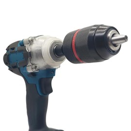 Quick Change Keyed/Keyless Drill Chuck Adapter Converter Conversion Kit - 1/4" Hex, SDS Plus, 1/2" Square Adaptor for Electric Drill, Impact Driver (Keyless Chuck + 1/4" Hex Adaptor)