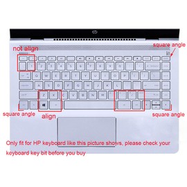 Silicone Keyboard Protective Skin Compatible 14" HP Pavilion x360 14M-BA 14M- CD 14M-CD0001DX 14-BF 14M-BW 14-CM 14-CF Series 14-BF040WM 14M-CD0001DX (esc Delete ctrl Keys are Square Angles) (Rainbow