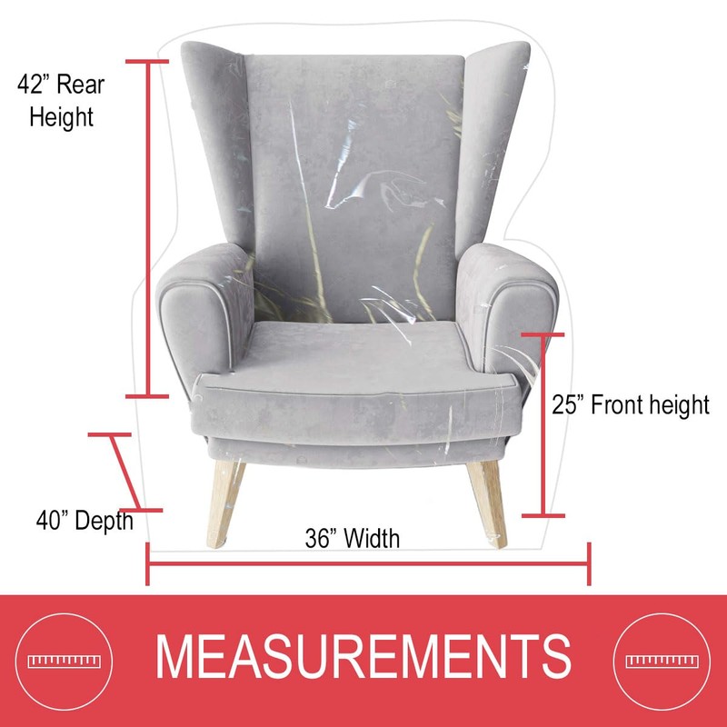LAMINET Heavy-Duty Plastic Recliner Cover – Clear Vinyl Waterproof Protector