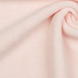 Stretch Cotton Terry Towelling Fabric Material - Pale Pink, 1Mtr - 150cm x 100cm