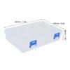 3Pcs Transparent Parts Box Removable Separate Grid Hardware Tools Organizer