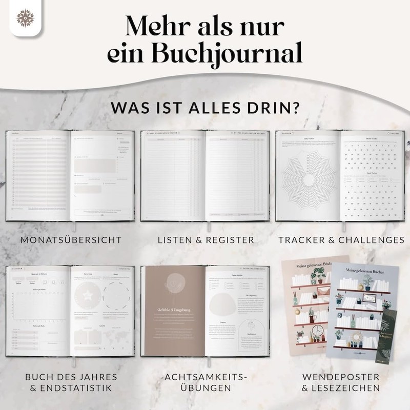 LEBENSKOMPASS® Book Club - The Reading Diary & Book Journal